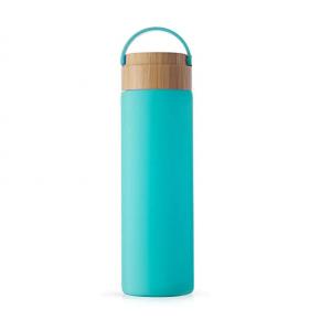 Borosilicate Glass Water Bottle with Strap Silicone Sleeve and Lid 20oz Water Bottles Reusable Water Bottle